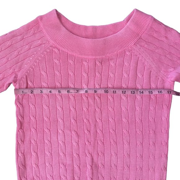 Ralph Lauren Lauren Boat Neck Cable Knit Sweater in Pink - Picture 10 of 11
